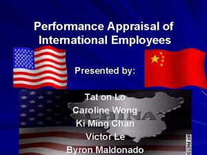 Performance appraisal of international employees