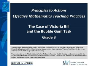 Principles to Actions Effective Mathematics Teaching Practices The