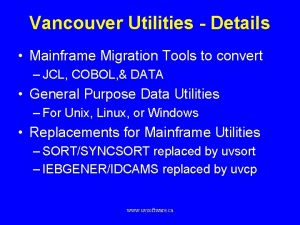 Mainframe tools and utilities