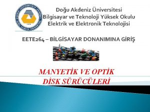 Dou Akdeniz niversitesi Bilgisayar ve Teknoloji Yksek Okulu