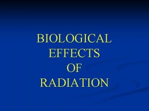 BIOLOGICAL EFFECTS OF RADIATION WILLIAM CROOKES Image from