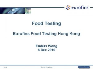 Eurofins food testing hong kong limited