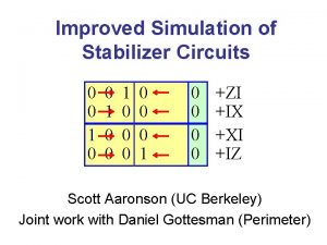 Improved simulation of stabilizer circuits