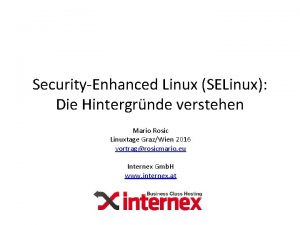 SecurityEnhanced Linux SELinux Die Hintergrnde verstehen Mario Rosic