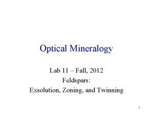 Mineralogy lab