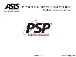 Asis psp study guide pdf