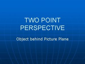 What is picture plane in perspective drawing
