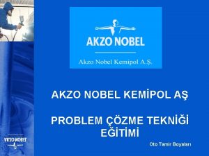 AKZO NOBEL KEMPOL A PROBLEM ZME TEKN ETM