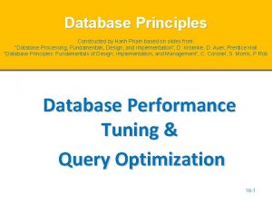 Database Principles Constructed by Hanh Pham based on