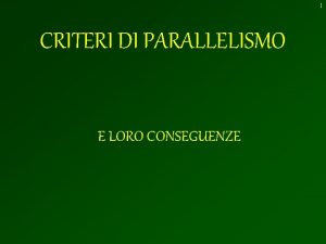 Criterio di parallelismo dimostrazione