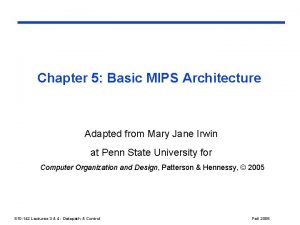 Mips architecture