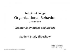 Emotions and moods in organizational behavior