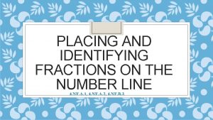 Identify fractions on a number line