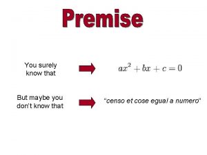 You surely know