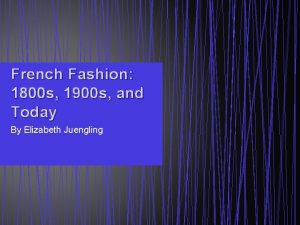 French fashion 1800
