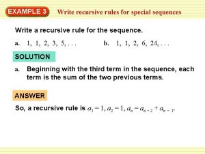 Recursive rule example