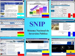 SNIP Sistema Nacional de Inversin Pblica Eduardo Aldunate