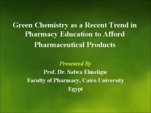 Conclusion of green chemistry