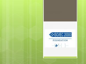 Qu es ISOIEC 20000 ISO International Organization for