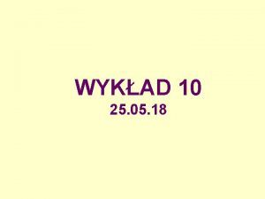 WYKAD 10 25 05 18 BIAKA Metabolizm ywnoci