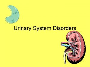 Urinary System Disorders Incontinence and Retention Loss of