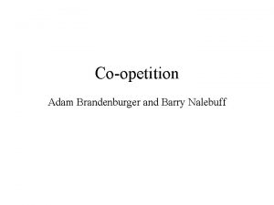 Brandenburger and nalebuff