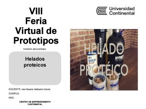 VIII Feria Virtual de Prototipos Ingresar imagen referencial