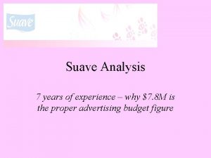 Suave Analysis 7 years of experience why 7
