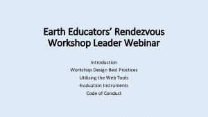 Earth educators rendezvous