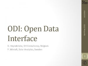 16122019 ESA FP Days ESTEC ODI Open Data