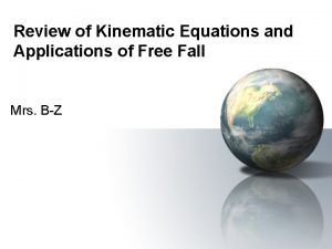 Kinematic equations examples