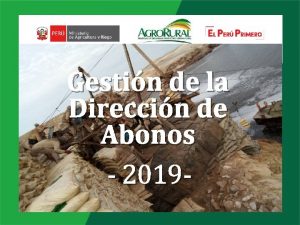 Gestin de la Direccin de Abonos 2019 01