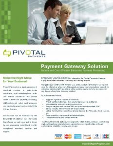 Empower your business by integrating the Pivotal Payments