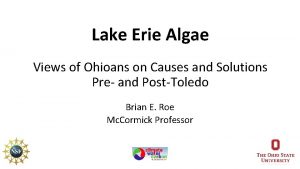 Lake Erie Algae Views of Ohioans on Causes