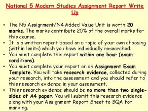 Modern studies assignment topics