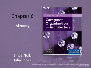 Chapter 6 Memory Linda Null Julia Lobur Figure