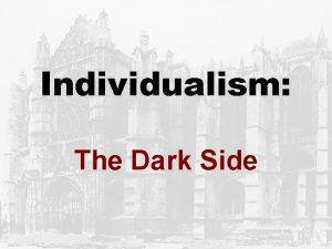 Individualism The Dark Side Gothic From Merriam Webster