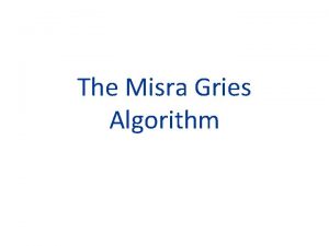 Misra-gries algorithm python