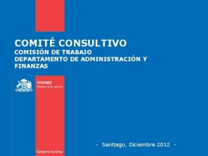 COMIT CONSULTIVO COMISIN DE TRABAJO DEPARTAMENTO DE ADMINISTRACIN