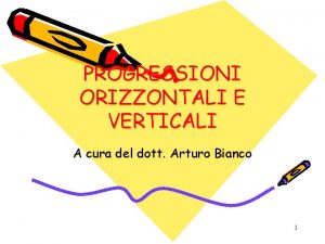 PROGRESSIONI ORIZZONTALI E VERTICALI A cura del dott