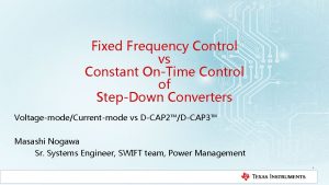 Constant on-time control