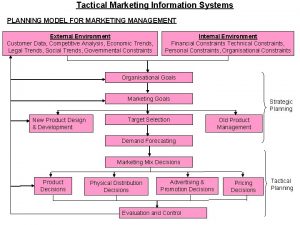 Tactical marketing information system