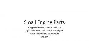 Small engine parts identification