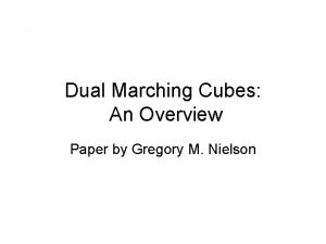 Dual marching cubes