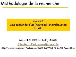 Mthodologie