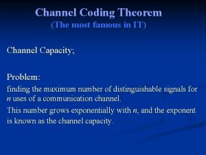 Discrete memoryless channel