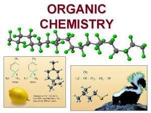 ORGANIC CHEMISTRY Naming Saturated Hydrocarbons The International Union