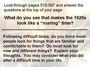 Look through pages 515 567 and answer the