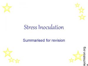 Stress Inoculation sychlotron org Summarised for revision Biomedical