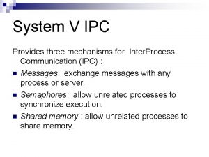 Ipc system v